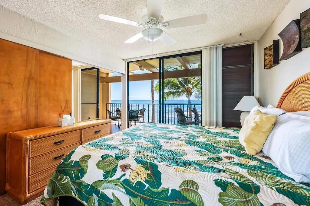 New Top Hawaii Oceanfront 2Br/2Br With White Sand Beach-Kona Bali Kai 206 Kailua-Kona